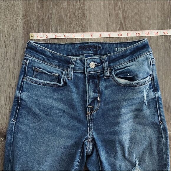 Arizona Jean Co Mid-Rise Distressed Skinny Jeans Raw Hem Size 3 - Picture 5 of 7